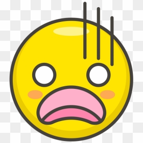 Anguished Face Emoji - Scared Emoji Transparent Background, HD Png Download - scared emoji png