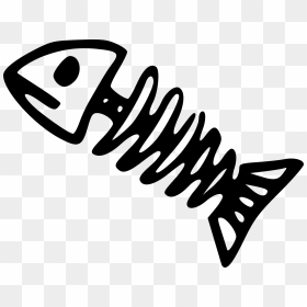 Fish Black And White Fishing Clipart Black And White - Fish Bones Clipart, HD Png Download - fishing png