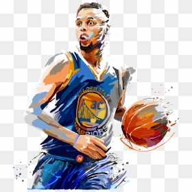 Nba Player Png Picture - Stephen Curry Golden State Warriors Png, Transparent Png - basketball player png
