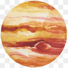 Watercolour Jupiter , Png Download - Transparent Background Watercolor Planets, Png Download - jupiter png