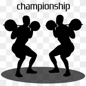 Championship Champions Silhouette - Bodybuilding, HD Png Download - barbell png