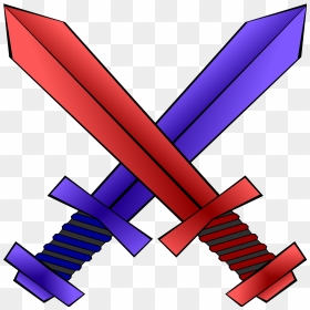 Red And Blue Sword , Png Download - Crossed Swords Transparent, Png Download - versus png
