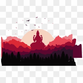 Mountain Cloud Clouds Vector Png Download - Vector Clouds Silhouette Png, Transparent Png - lakshmi png