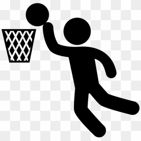 Basketball Player Scoring - Playing Basketball Icon, HD Png Download - basketball player png