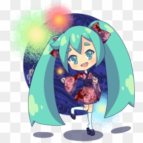 Hatsune Miku - Illustration - Cartoon, HD Png Download - hatsune miku png