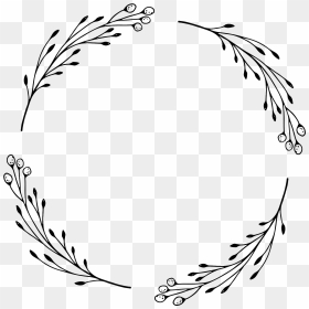 ##laurel #wreath #handdrawn #round #circle #monogram - Illustration, HD Png Download - laurel png