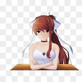 Upright Simple - Monika After Story Sprite Packs, HD Png Download - monika png