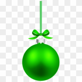 Green Hanging Christmas Ball Png Clipart - Clipart Green Christmas Ornament, Transparent Png - green png
