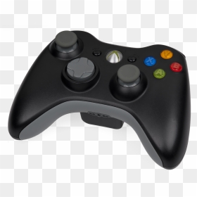 Xbox 360 Controller Black Wireless, HD Png Download - gaming controller png