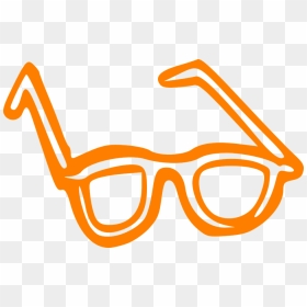 Kid Clipart Sunglasses - Orange Glasses Clipart, HD Png Download - cooling glass png