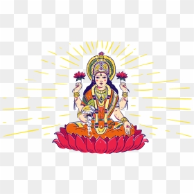 Indian God Lakshmidevi - Lakshmi Vector Free Download, HD Png Download - lakshmi png