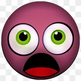 Cute Vector Gradient Emoji Png Image - Mouth Hanging Open Cartoon, Transparent Png - scared emoji png