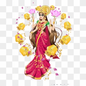 Maha Lakshmi Puja Png Free Background - High Resolution Lakshmi Goddess, Transparent Png - lakshmi png
