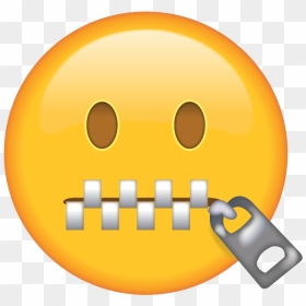 Download Zipper-mouth Face Emoji [free Emoji Images - Zipper Mouth Emoji, HD Png Download - whatsapp symbol png