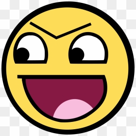 File - Badsmiley - Svg - Derp Awesome Face , Png Download - Awesome Smiley Face Png, Transparent Png - derp face png