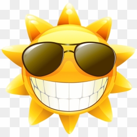 Cool Sun Wearing Sunglasses Emoji Free Download Searchpng - Summer Camp Pamphlets Design, Transparent Png - sun emoji png