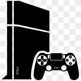 Video Game Console With Gamepad - Ps4 Controller Icon Png, Transparent Png - video game png