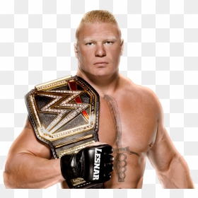 Brock Lesnar With Wwe Championship, HD Png Download - brock lesnar png