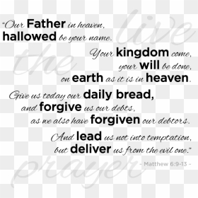 Live The Prayer - Praying The Lords Prayer, HD Png Download - prayer png