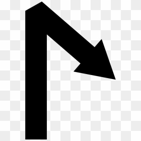 Arrow Straight Line Symbol With An Angle, HD Png Download - straight line png