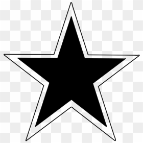 Star Outline Clip Art - Star With White Outline, HD Png Download - star outline png