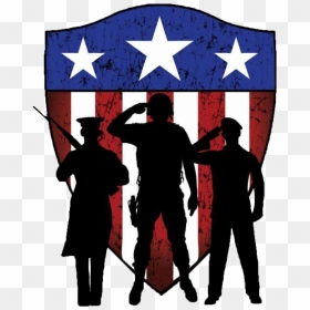Soldier Svg Veterans Day Png Library - Captain America Vintage Shield, Transparent Png - soldier silhouette png