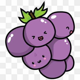 Kawaii Grape Png Jpg Transparent - Cute Grape Clipart, Png Download - grape png
