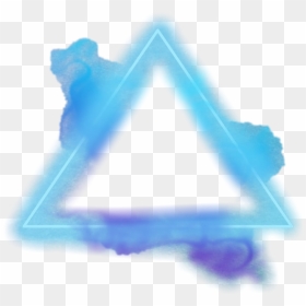 #triangle #frame #geometry #blue #smoke - Triangle, HD Png Download - blue smoke png