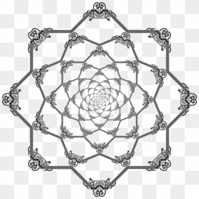 Symmetry,area,body Jewelry - Simple Round Mehndi Vector, HD Png Download - sacred geometry png