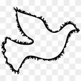 Peace Dove City Silhouette Clip Arts - Easy Symbols To Draw, HD Png Download - city silhouette png