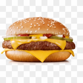 Mcdonald"s Quarter Pounder Cheeseburger Hamburger Restaurant - Mcdonalds Quarter Pounder Png, Transparent Png - cheeseburger png
