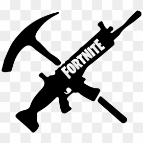Fortnite Weapons Video Game Sticker - Fortnite Gun And Pickaxe, HD Png Download - fortnite scar png