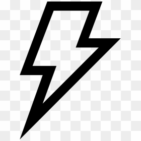 Lightning Bolt Outlined Weather Symbol Comments - Lightning Bolt Symbol Png, Transparent Png - lighting bolt png