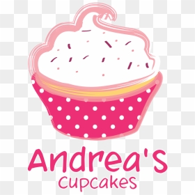 Pink Cupcake Logo, HD Png Download - graphics design png