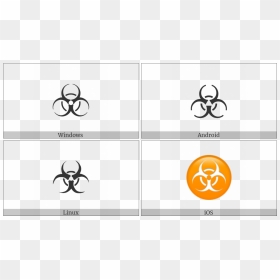Biohazard Sign On Various Operating Systems - Biohazard Symbol, HD Png Download - biohazard symbol png