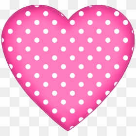 Pink Polka Dot Heart, HD Png Download - polka dots png
