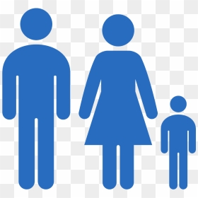 Family With A Household Icon With Color Clipart , Png - Man And Woman Stick Figure, Transparent Png - family icon png