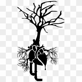 [o] Tree, Roots, Heart, Industrialization, - Tree With Heart For Roots, HD Png Download - tree roots png