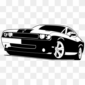 Dodge Challenger Clipart, HD Png Download - car silhouette png