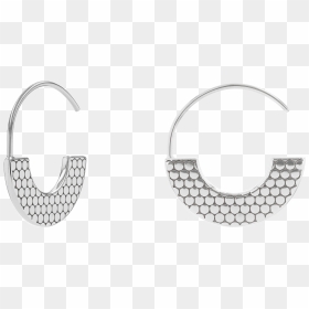 Movado Textured Hoop Earrings - Earrings, HD Png Download - metal texture png