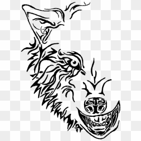 Transparent Stingray Clipart - Angry Wolf Face Drawing, HD Png Download - angry face png