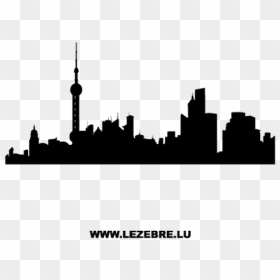 Transparent Skyline Vector Png - Shanghai Silhouette Png Transparent, Png Download - city silhouette png