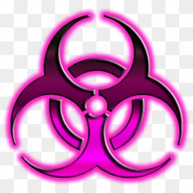 Biohazard Transparent Pink - Biological Hazard Logo, HD Png Download - biohazard symbol png
