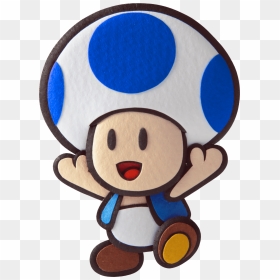 Transparent Super Mario Star Png - Paper Mario Blue Toad, Png Download - paper mario png