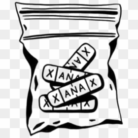 #xanax #aesthetic #tattoo #flash - Sketch, HD Png Download - xanax png