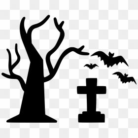 Tree Grave Png - Halloween Clipart Bats And Spiders, Transparent Png - grave png