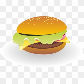 Cheeseburger Vector Clip Arts - Cheese Burger Vector Png, Transparent Png - cheeseburger png