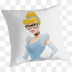 Cinderella Wearing Glasses Retro Disney Art Nerd Glasses, HD Png Download - nerd glasses png