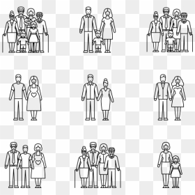 Line Art, HD Png Download - family icon png