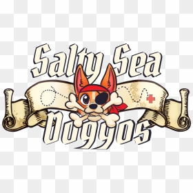 Salty Sea Doggos - Cartoon, HD Png Download - scroll banner png